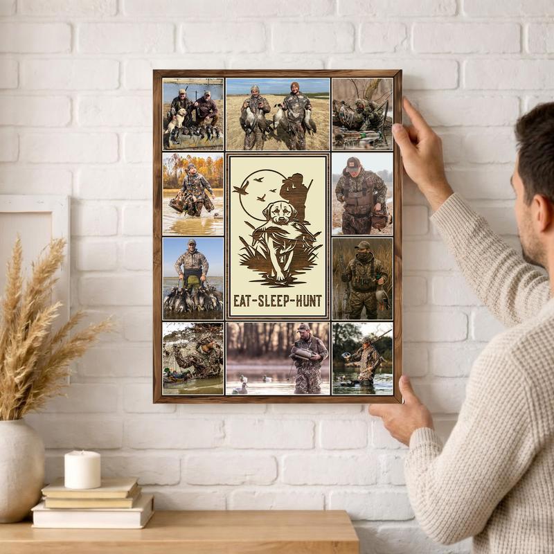 Rustic Hunter Photo Collage Canvas Gift for Outdoorsmen Rustic Hunter Photo Collage Canvas Gift for Outdoorsmen