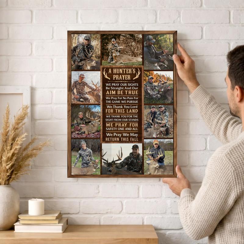 Hunter's Prayer Custom Photo Canvas - Rustic Wall Art for Him Hunter's Prayer Custom Photo Canvas - Rustic Wall Art for Him
