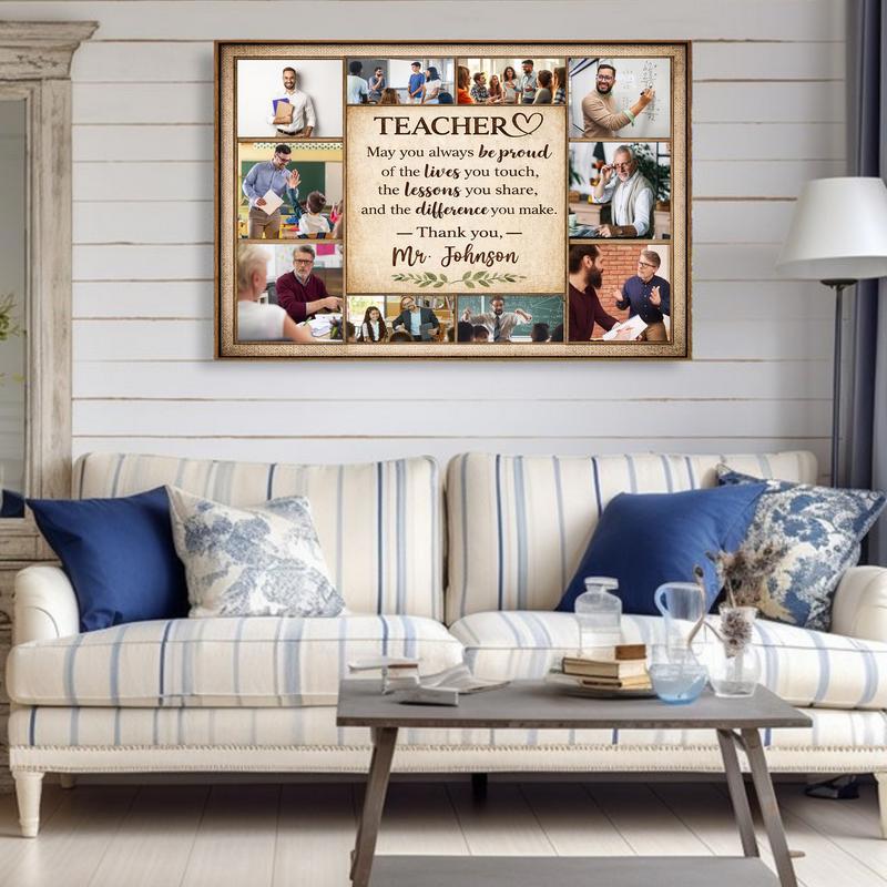 Unforgettable Teacher Appreciation & Retirement Custom Photo Canvas