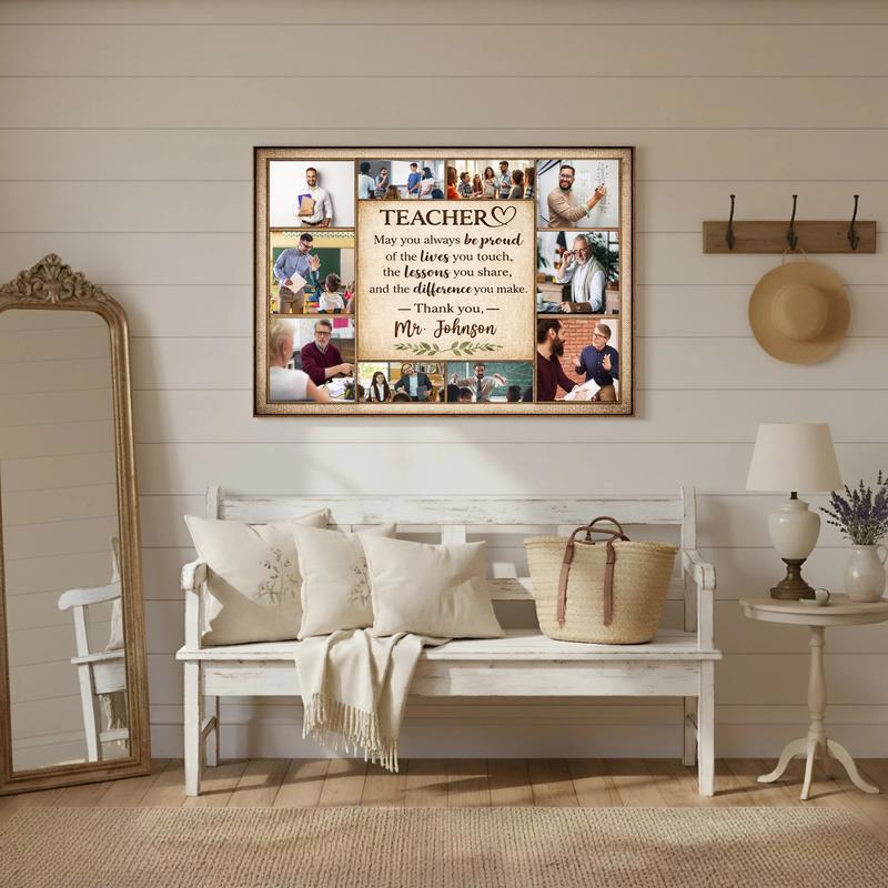 Unforgettable Teacher Appreciation & Retirement Custom Photo Canvas