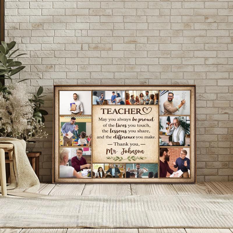Unforgettable Teacher Appreciation & Retirement Custom Photo Canvas