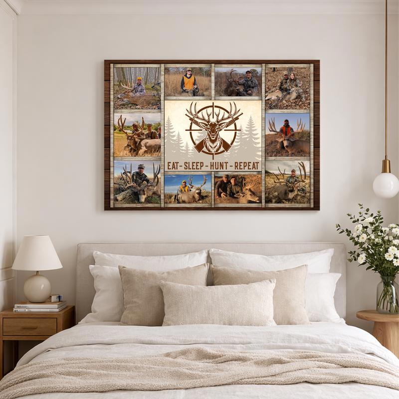 Cherished Hunting Moments - Custom Deer Photo Collage Canvas