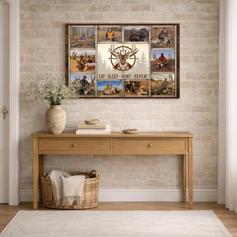 Cherished Hunting Moments - Custom Deer Photo Collage Canvas