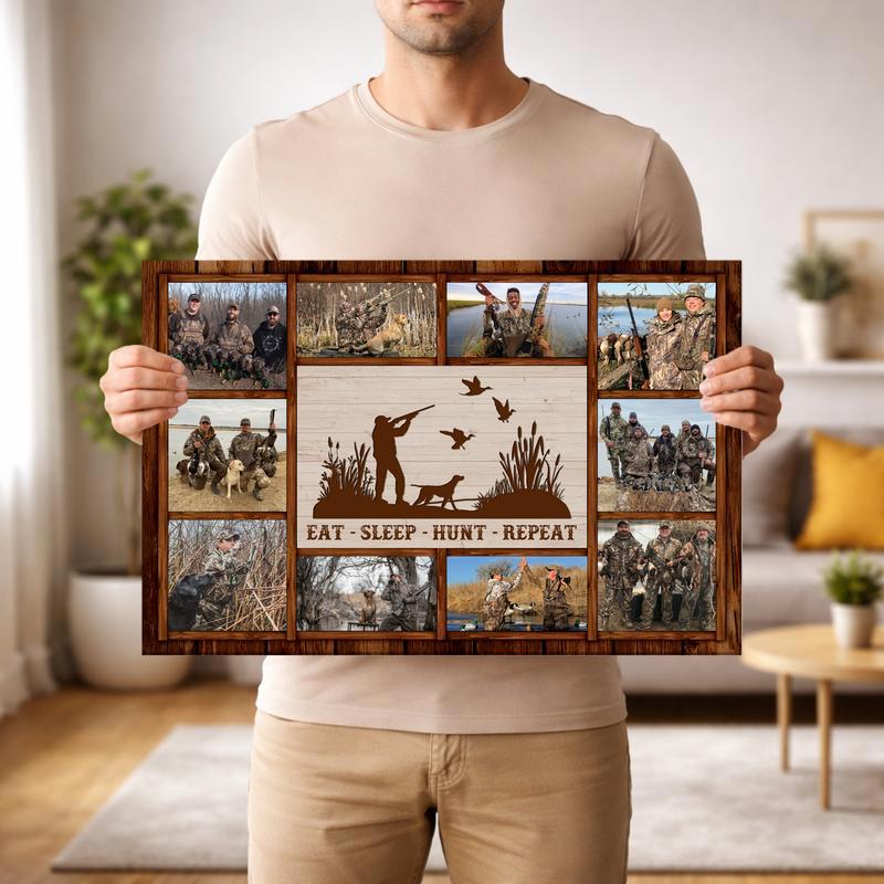 Capture the Hunt - Custom Duck Hunter Photo Collage Canvas Art