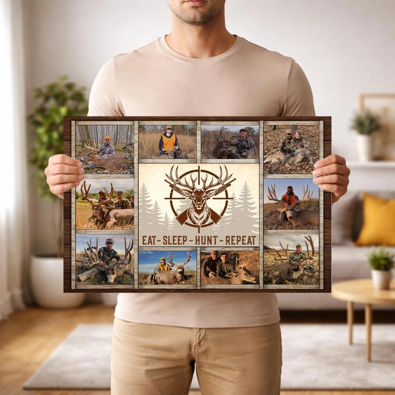 Cherished Hunting Moments - Custom Deer Photo Collage Canvas
