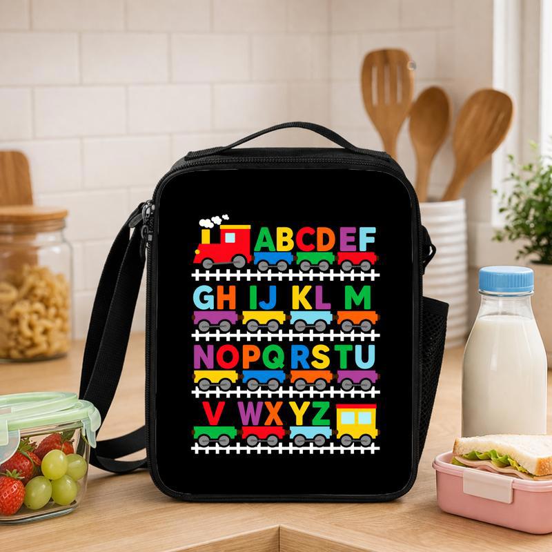 ABC Train Kids Lunch Bag - Alphabet Learning Back To School Lunch Box Bag - Savourry