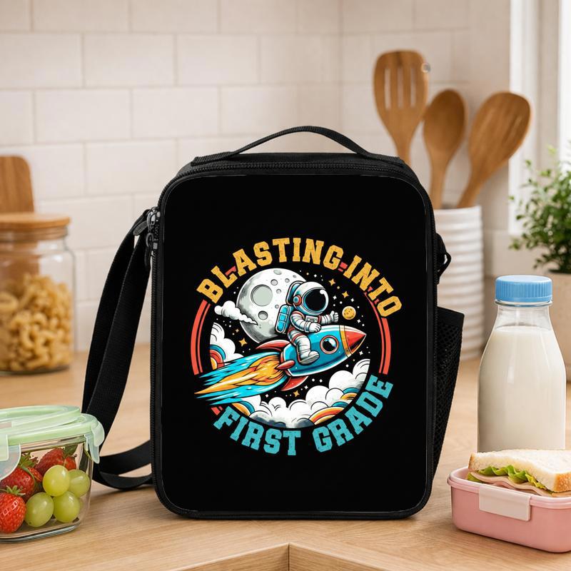 Astronaut Rocket Lunch Bag Kids - Back To School First Grade Lunch Box Bag - Savourry