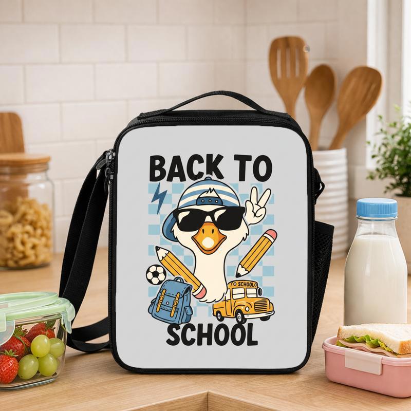 Back To School Goose Lunch Bag - Cool Kids School Lunch Box Bag - Savourry