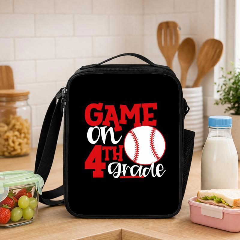 Baseball Lunch Bag Game On 4th Grade - Back To School Kids Lunch Box Bag - Savourry
