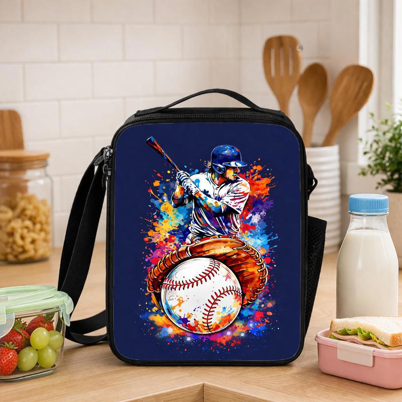 Baseball Sport Lunch Bag - Colorful Teenager Bag Lunch Box Bag - Savourry