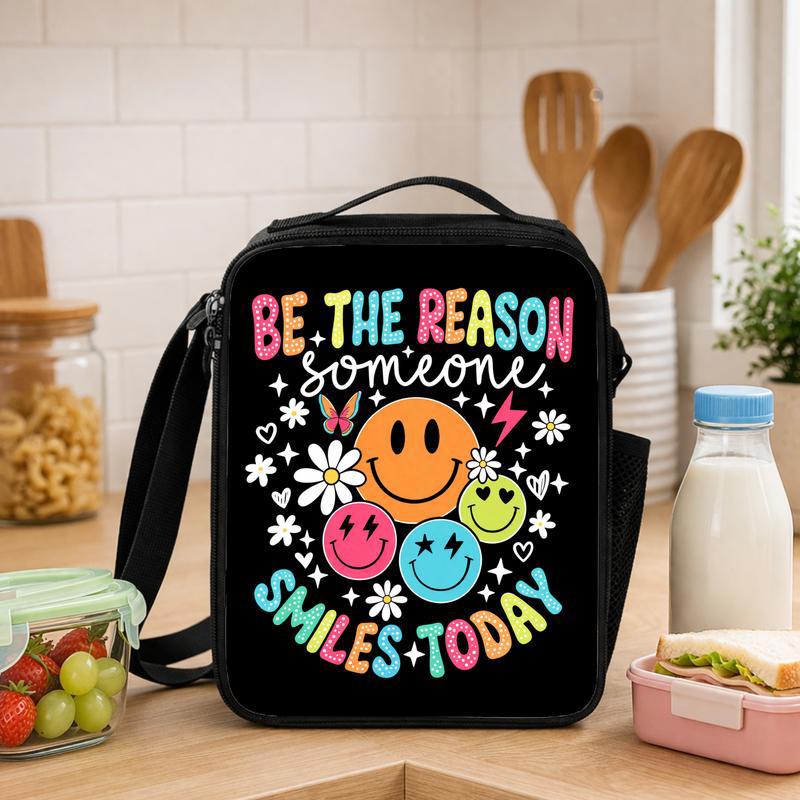 Be The Reason Lunch Bag - Smiley Positive Kids Design Lunch Box Bag - Savourry