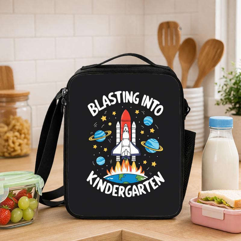Blasting Into Kindergarten Lunch Bag - Kids Back To School Lunch Box Bag - Savourry