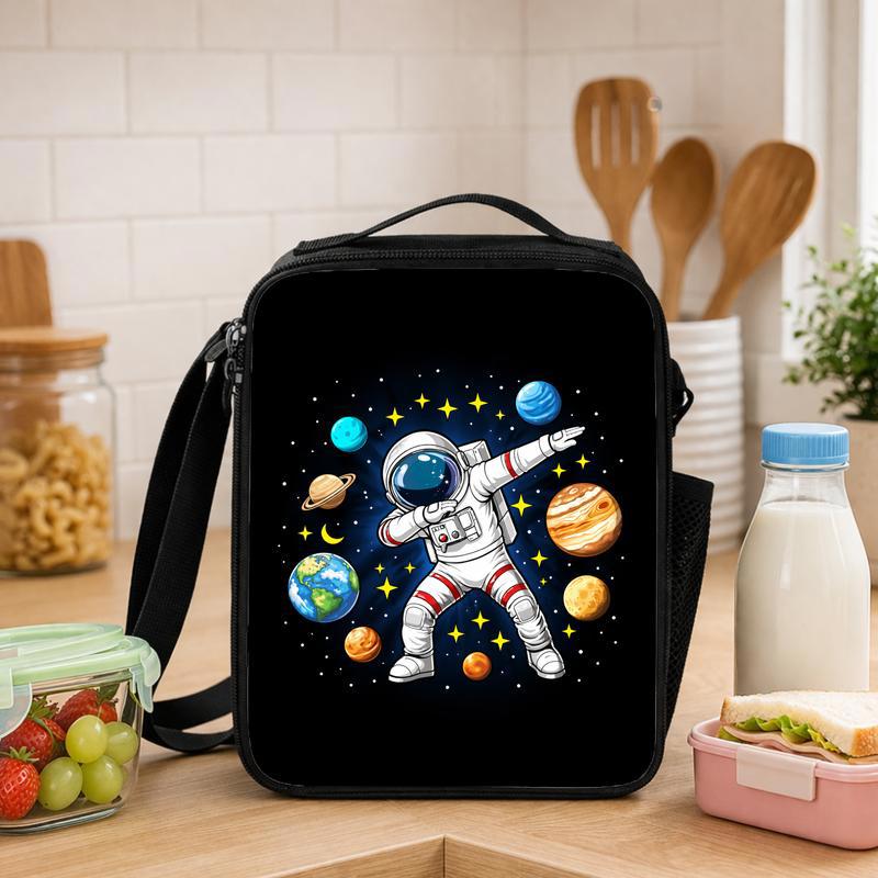 Cool Kids Lunch Bag Space Theme - Dabbing Astronaut Planets Lunch Box Bag - Savourry