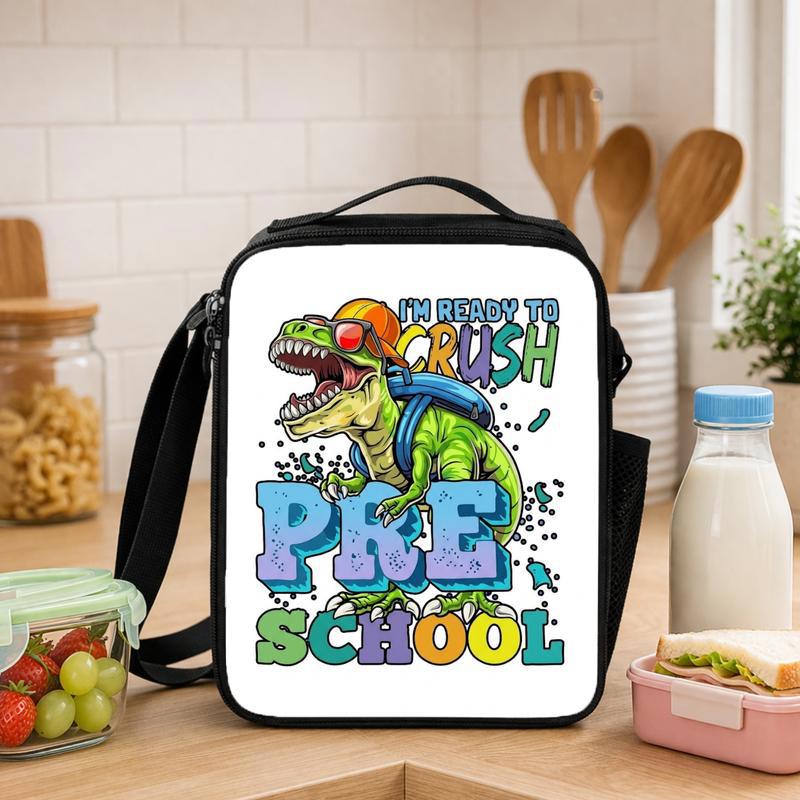 Custom Dinosaur Boys Lunch Bag - I'm Ready To Crush Preschool Lunch Box Bag - Savourry