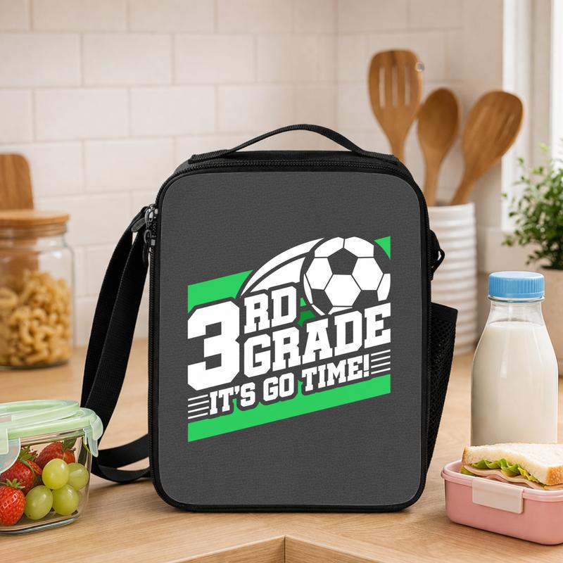 Custom Grade Go Time Lunch Bag - Soccer School Desig Lunch Box Bag - Savourry