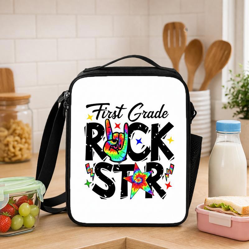 Custom Grade Rock Star Lunch Bag - Kids Back To School Fun Lunch Box Bag - Savourry