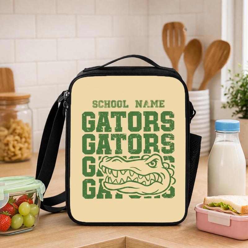 Custom Middle School Mascot Lunch Bag - School Spirit Style Lunch Box Bag - Savourry