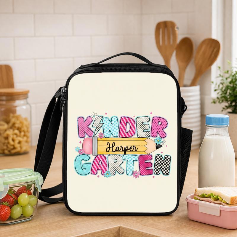 Cute Back To School Lunch Bag - Personalized Kids Name Gift Lunch Box Bag - Savourry