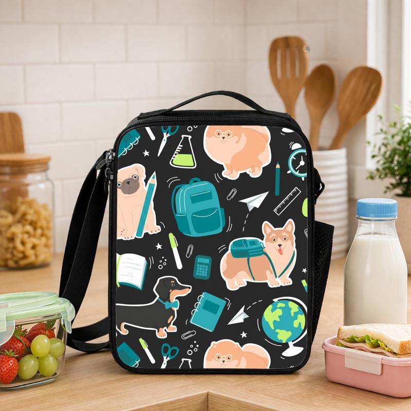 Cute Back To School With Dog For Children Lunch Box Bag - Savourry