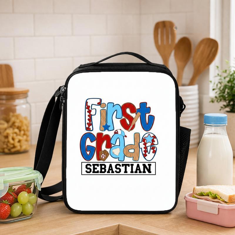 Cute First Grade Lunch Bag - Name Personalized Kids Bag Lunch Box Bag - Savourry