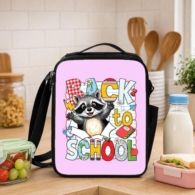 Cute Raccoon Lunch Bag - Kids Back To School Lunch Box Bag - Savourry
