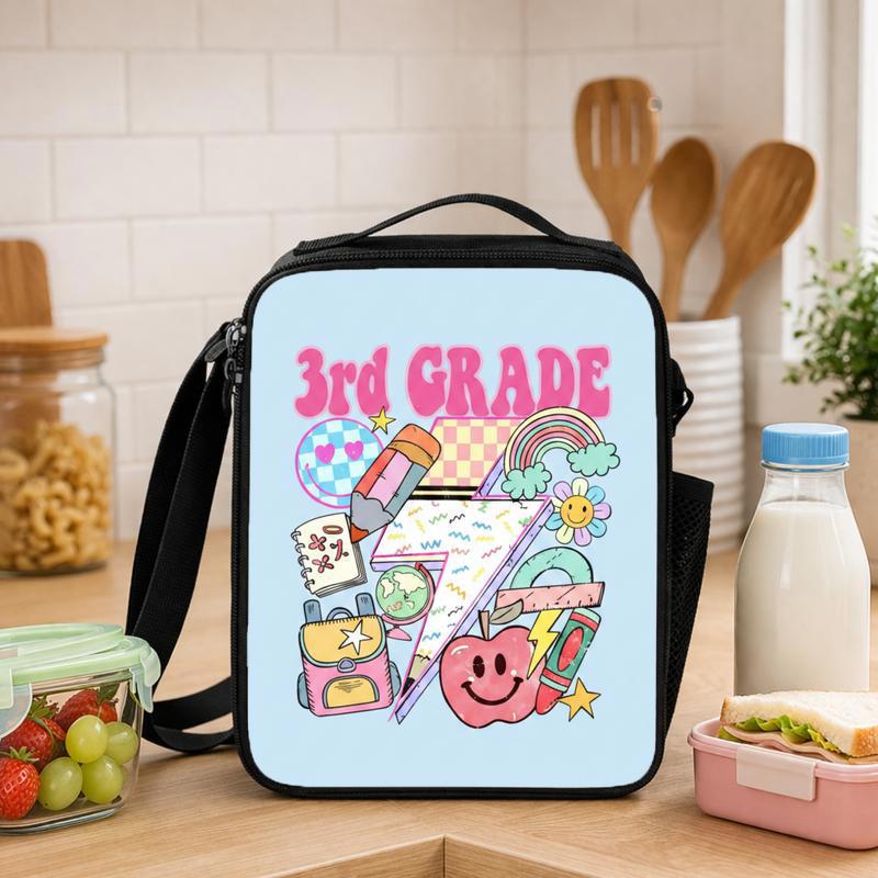 Elementary School Custom Grade Lunch Bag - Fun Learning Vibes Lunch Box Bag - Savourry