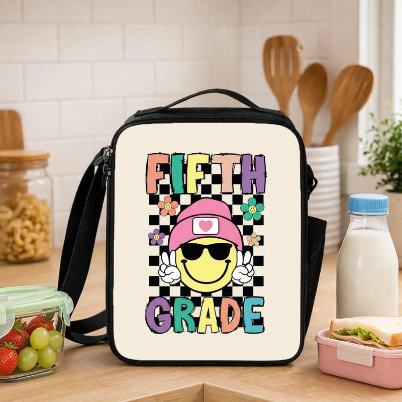 Fifth Grade Smiley Lunch Bag - Cool Kids Back To School Lunch Box Bag - Savourry