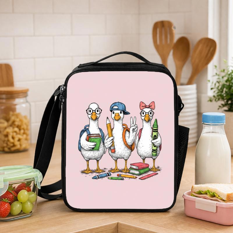 Funny Goose Friends Lunch Bag - Back To School Kids Lunch Box Bag - Savourry