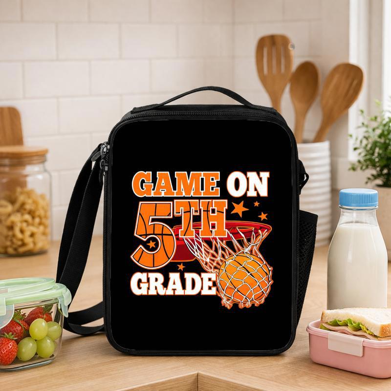 Game On Basketball Lunch Bag - Back To School 5th Grade Kids Lunch Box Bag - Savourry