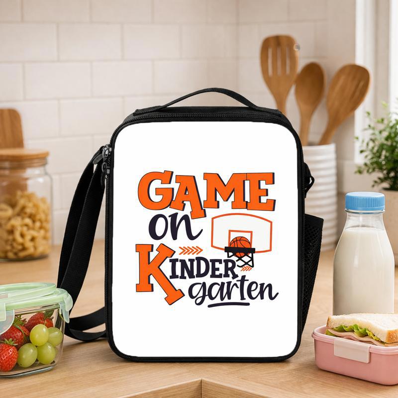 Game On Kindergarten Lunch Bag - Basketball Back To School Kid Lunch Box Bag - Savourry