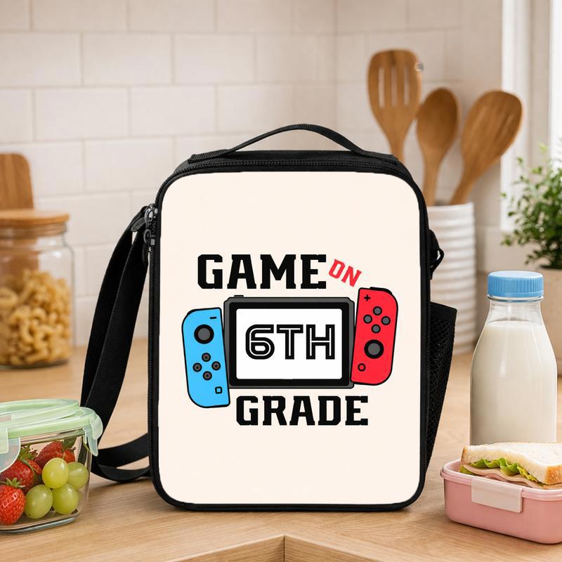Game On 6th Grade Lunch Bag - Cool Gamer School Style Lunch Box Bag - Savourry