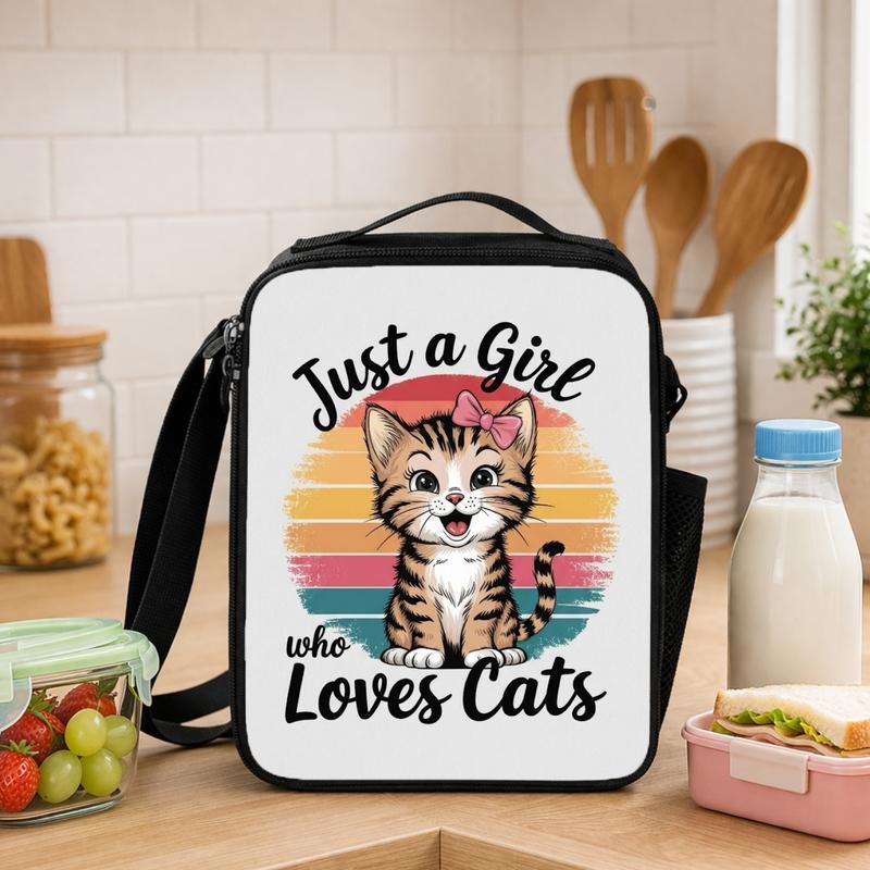 Just A Girl Who Loves Cats Lunch Box Bag - Savourry