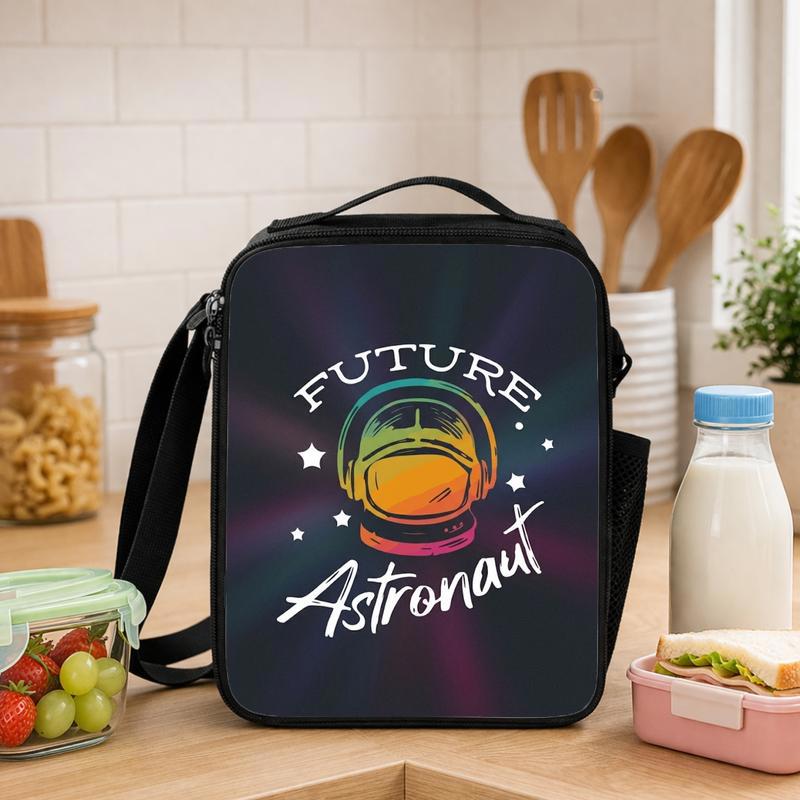 Kids Lunch Bag Future Astronaut - Space Retro Style Lunch Box Bag - Savourry