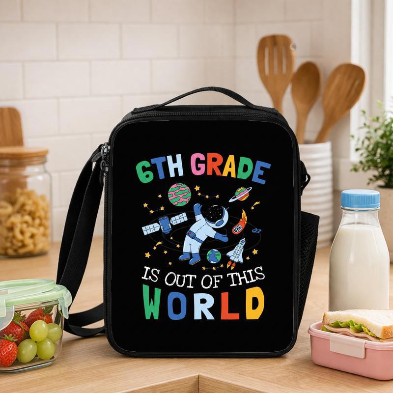 Kids Lunch Bag 6th Grade - Space Astronaut School Design Lunch Box Bag - Savourry
