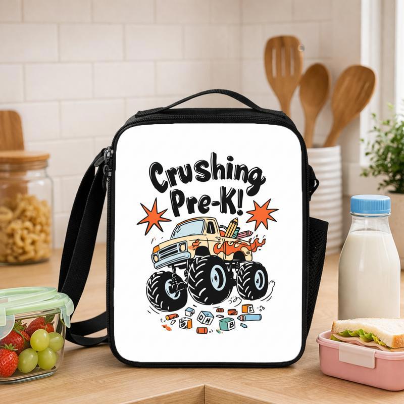Kids Monster Truck Lunch Bag - Back To School Pre-K Gift Lunch Box Bag - Savourry