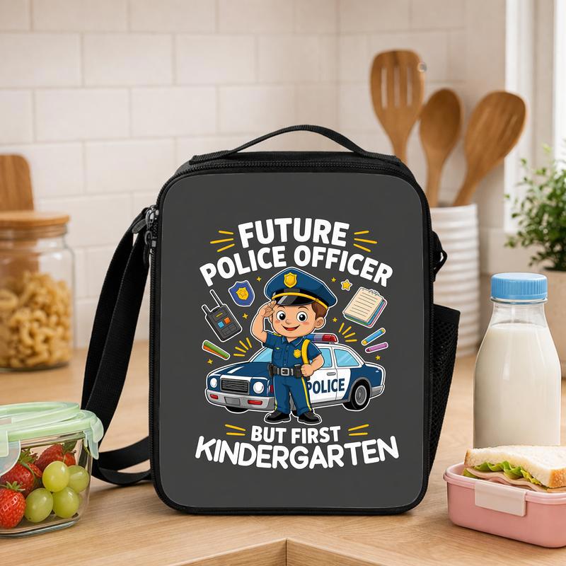 Kids Police Lunch Bag - Future Officer Back To School Gift Lunch Box Bag - Savourry