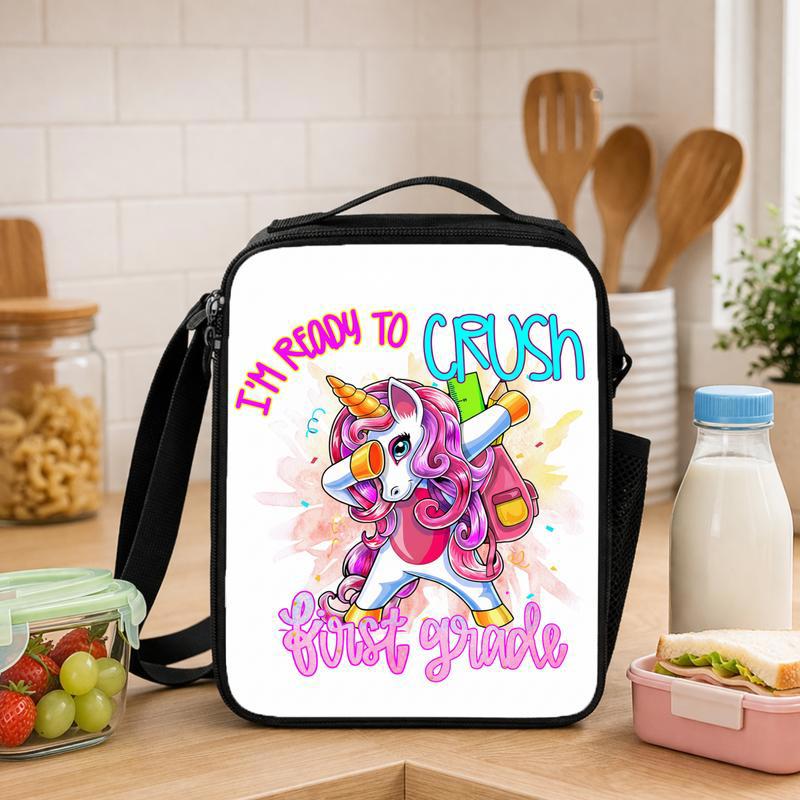 Kids Unicorn Lunch Bag - Ready To Crush School Year Lunch Box Bag - Savourry