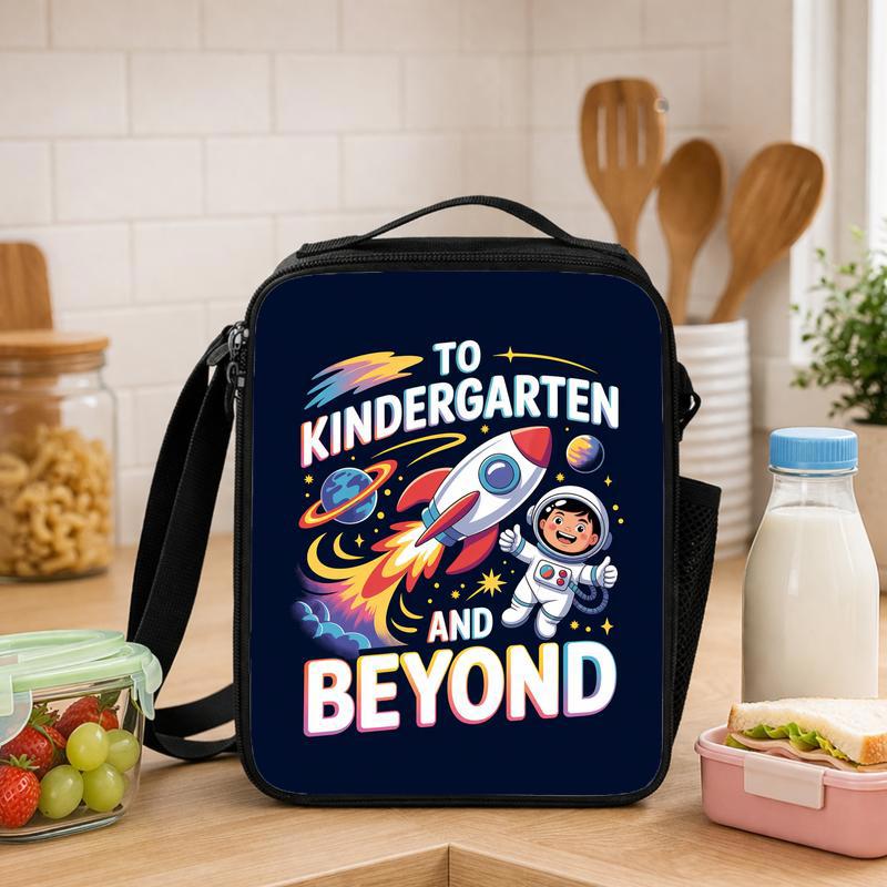Kindergarten Lunch Bag Kids - Back To School Space Adventure Lunch Box Bag - Savourry