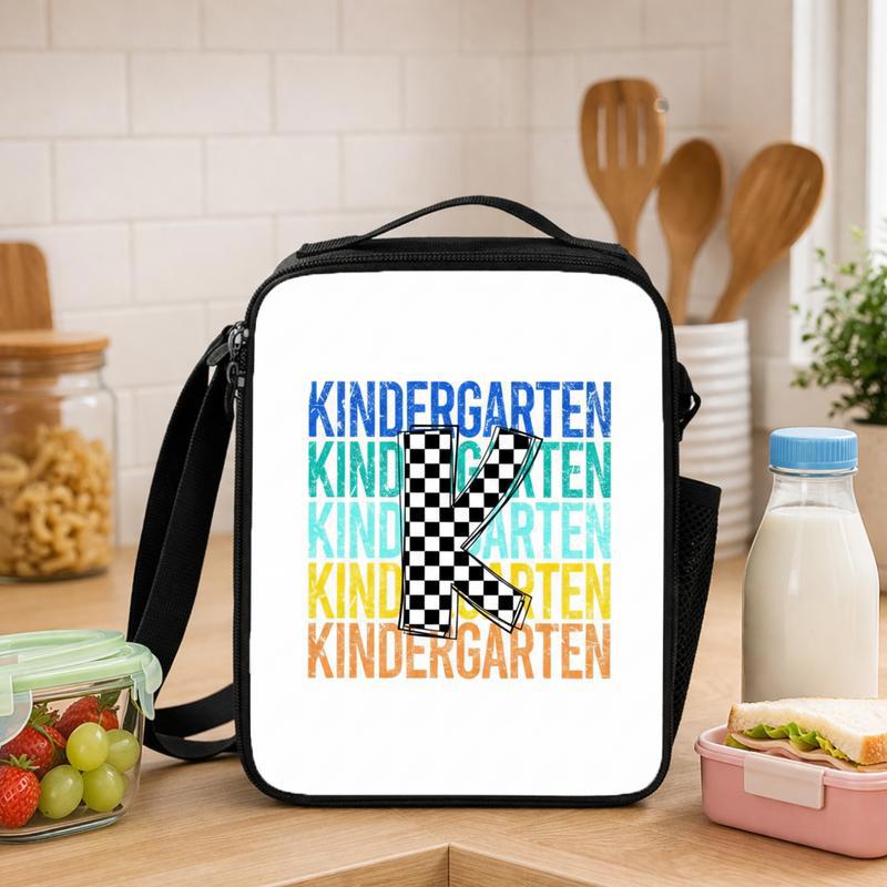 Kindergarten Lunch Bag - Letter K Back To School Kids Lunch Box Bag - Savourry