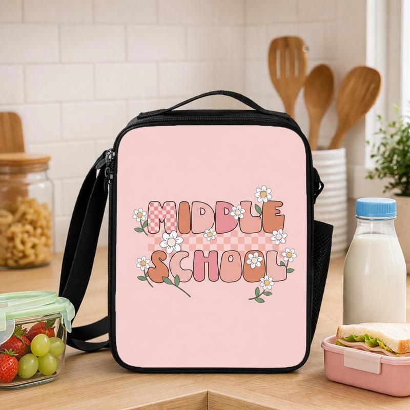 Middle School Lunch Bag - Cute Floral Back To School Style Lunch Box Bag - Savourry