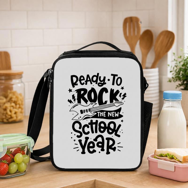New School Year Lunch Bag With Bold Rock Vibes For Kids Lunch Box Bag - Savourry
