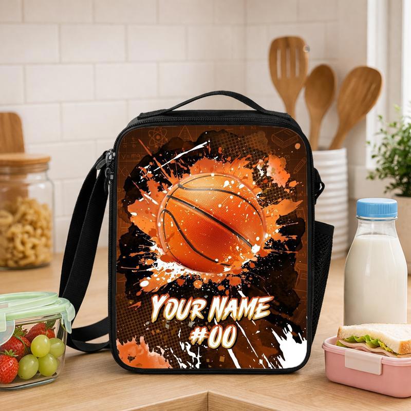 Personalized Basketball Lunch Bag - Back To School Player Gift Lunch Box Bag - Savourry