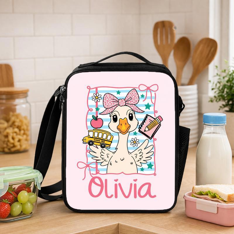 Personalized Goose Lunch Bag - Cute Back To School Kids Lunch Box Bag - Savourry