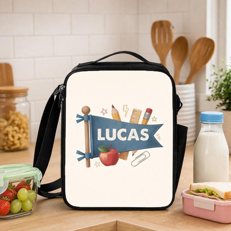 Personalized Kids Lunch Bag - Elementary School Name Design Lunch Box Bag - Savourry