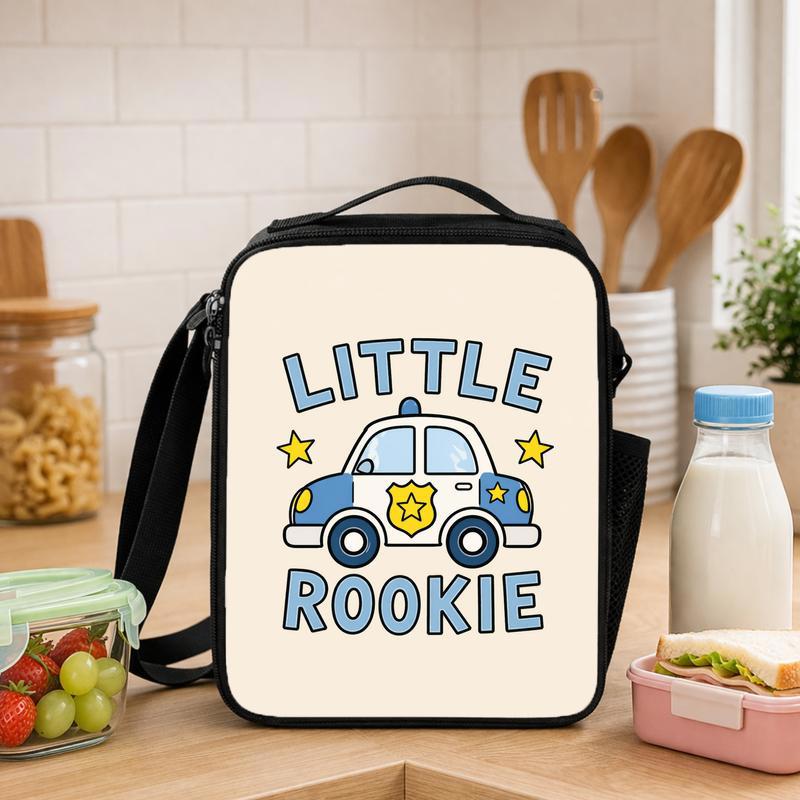 Police Car Lunch Bag - Little Rookie Back To School Kids Lunch Box Bag - Savourry