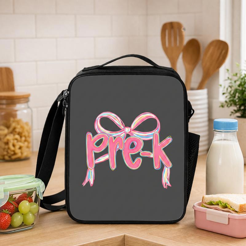 Pre-K Bow Lunch Bag - Cute Back To School Kids Lunch Box Bag - Savourry