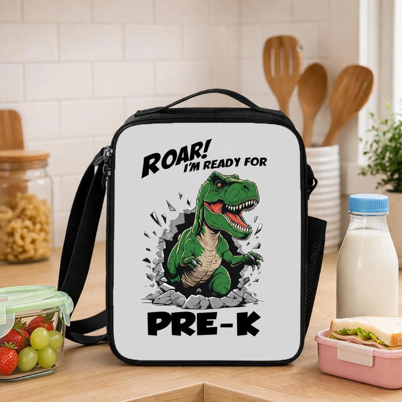 Pre-K Dinosaur Lunch Bag - Funny Back To School Kids Lunch Box Bag - Savourry