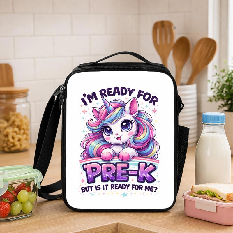 Ready For Pre K Lunch Bag - Unicorn Kids School Style Lunch Box Bag - Savourry