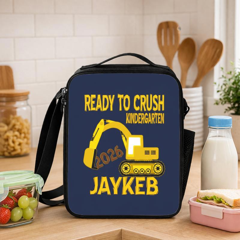 Ready To Crush Kindergarten Lunch Bag For Boys - Custom Name Lunch Box Bag - Savourry