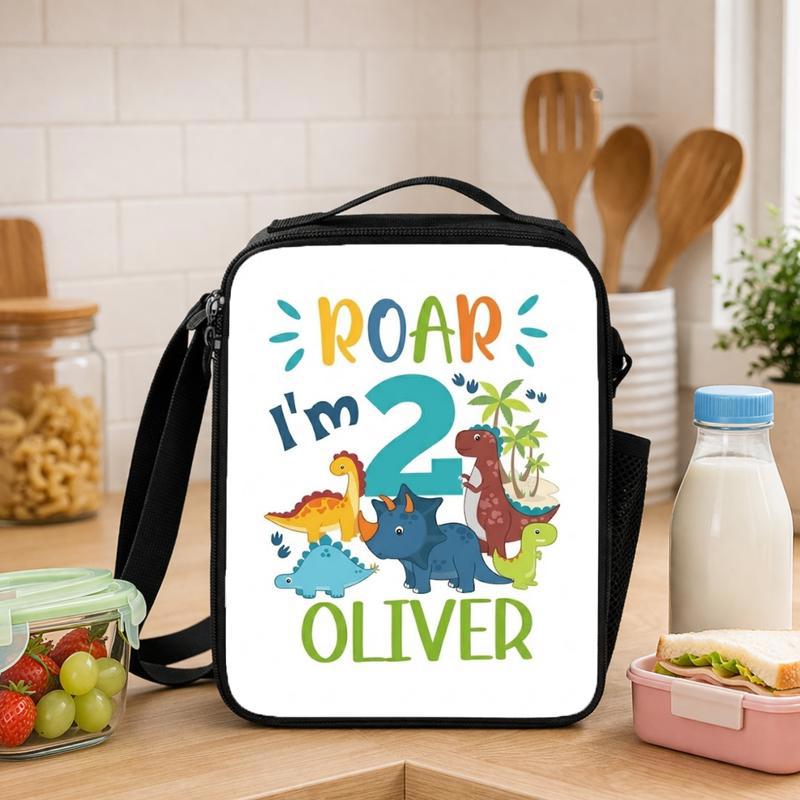 Roar I'm 2 Lunch Bag - Personalized Dino Kids Gift Lunch Box Bag - Savourry